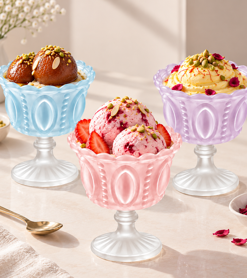 Elegant Pastel Dessert Bowl Set