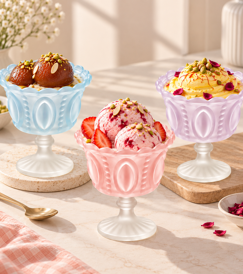 Elegant Pastel Dessert Bowl Set