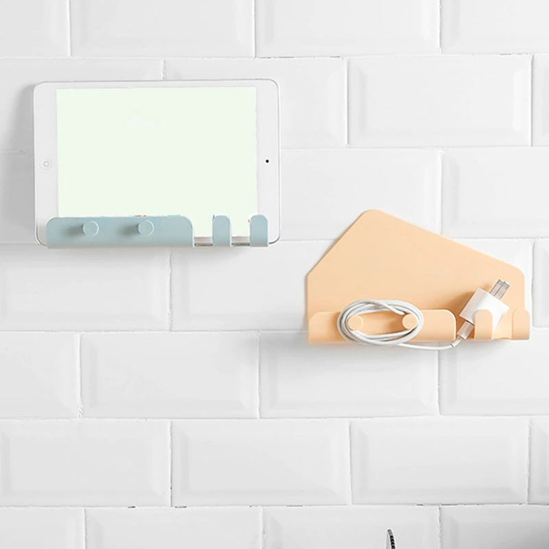 4 Hook Wall Mounted Mobile Charging Stand (PACK OF 1)