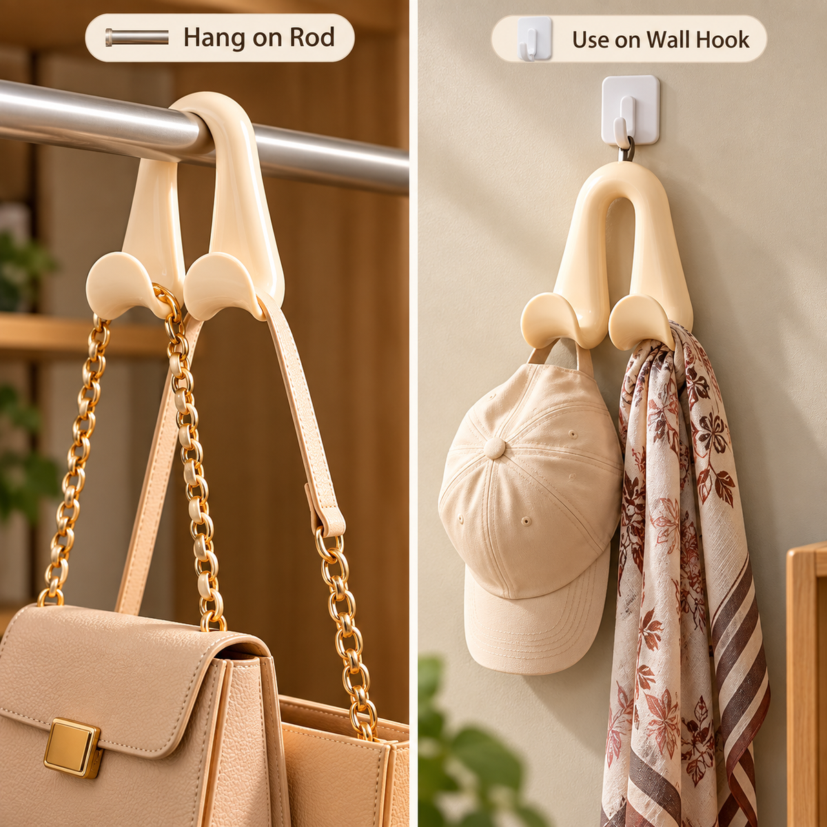 Easy Hang Bag Organizer Hooks