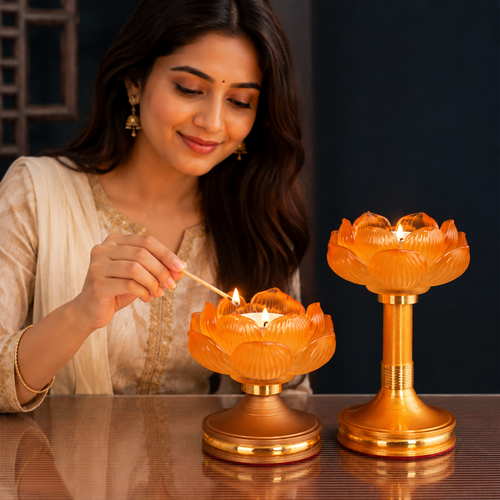 Premium Lotus Design Candle Holder