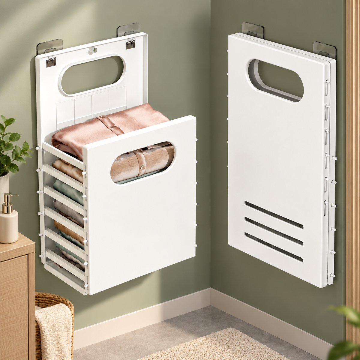 Foldable Wall Hanging Laundry Basket