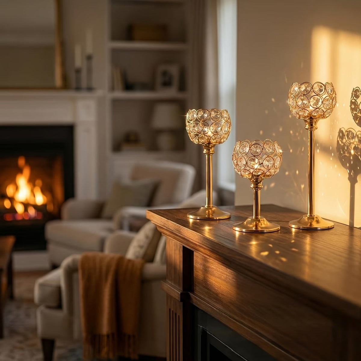 Decorative Crystal Candle Holder
