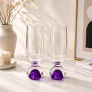 Elegant Crystal Base Drinking Glass