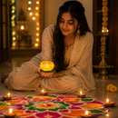 Traditional Lotus Design Diya