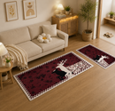 Dear print vintage kitchen floor mat