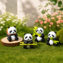 Cute Panda Bamboo Decor Set