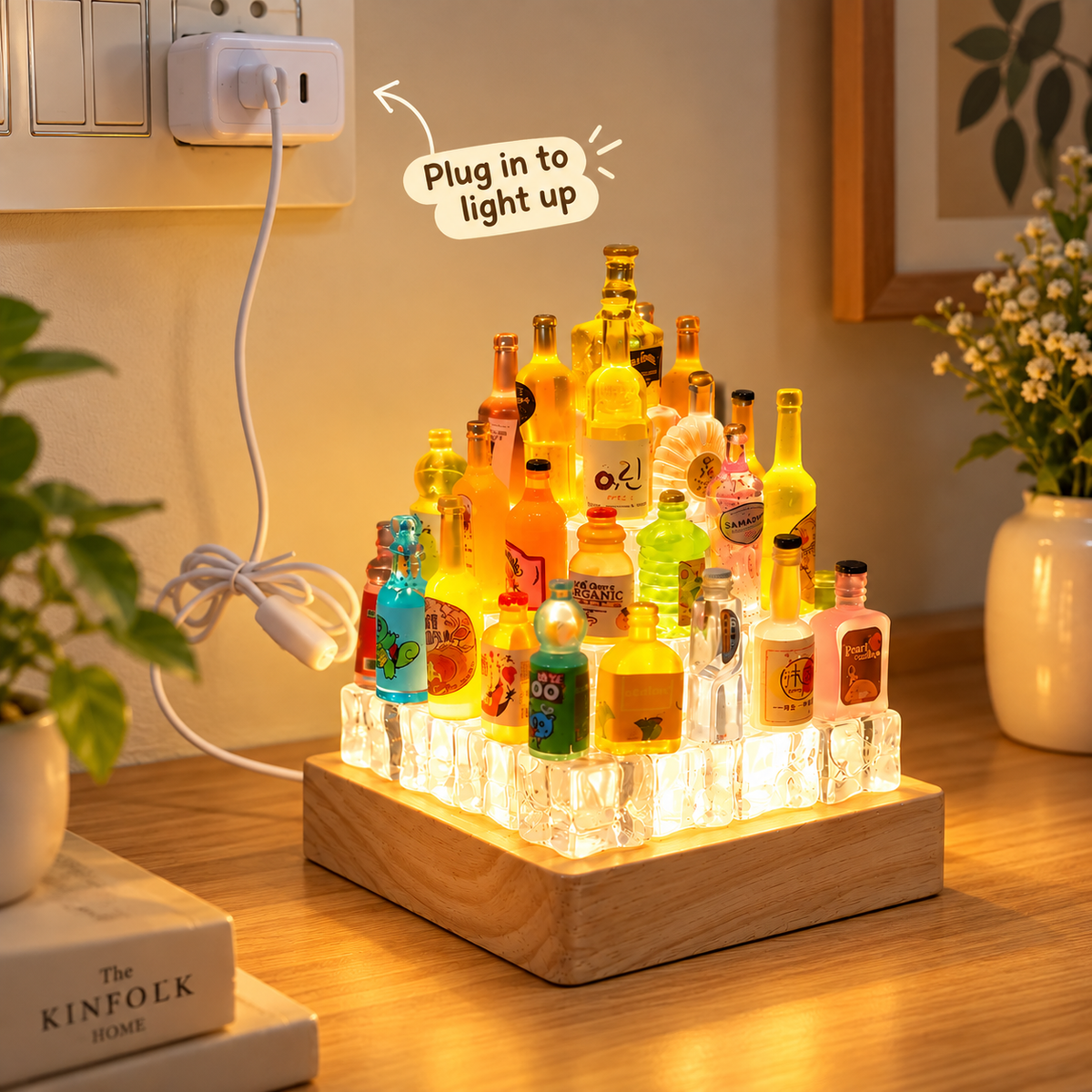 Miniature Bottle Light Decor