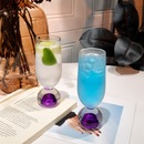 Elegant Crystal Base Drinking Glass