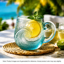 Ocean Wave Textured Glass Mug