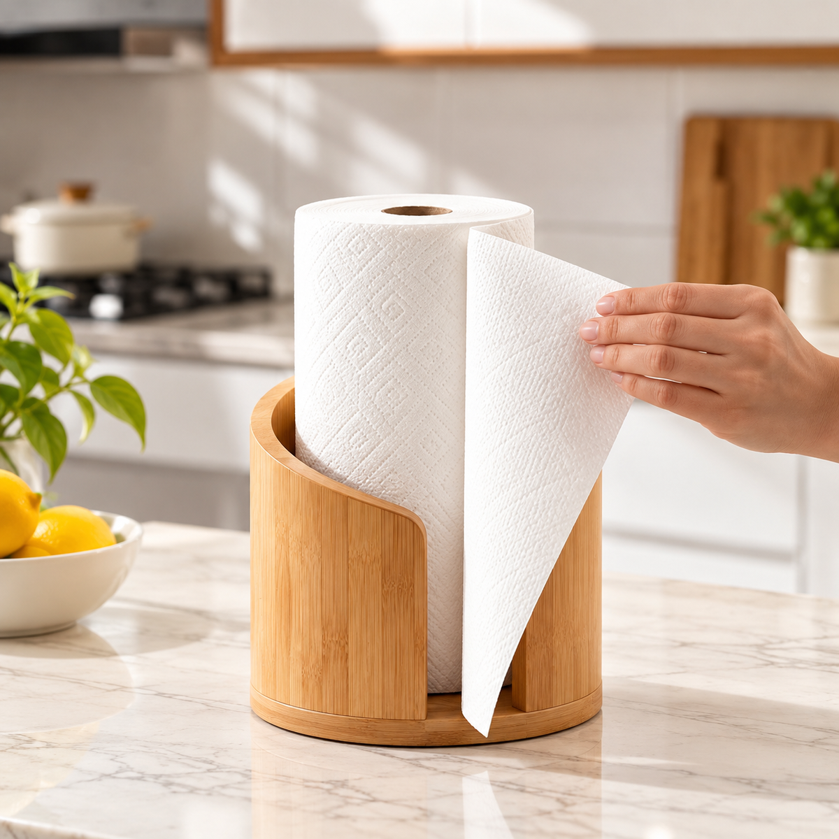 Wooden Tissue Roll Holder