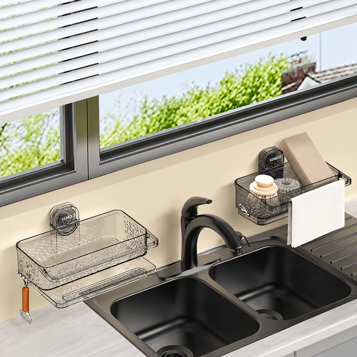 Multi-Purpose Suction Drain Storage Basket