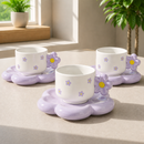 Premium Floral Design Cup Set