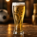 Football Trophy Design Glass Mug