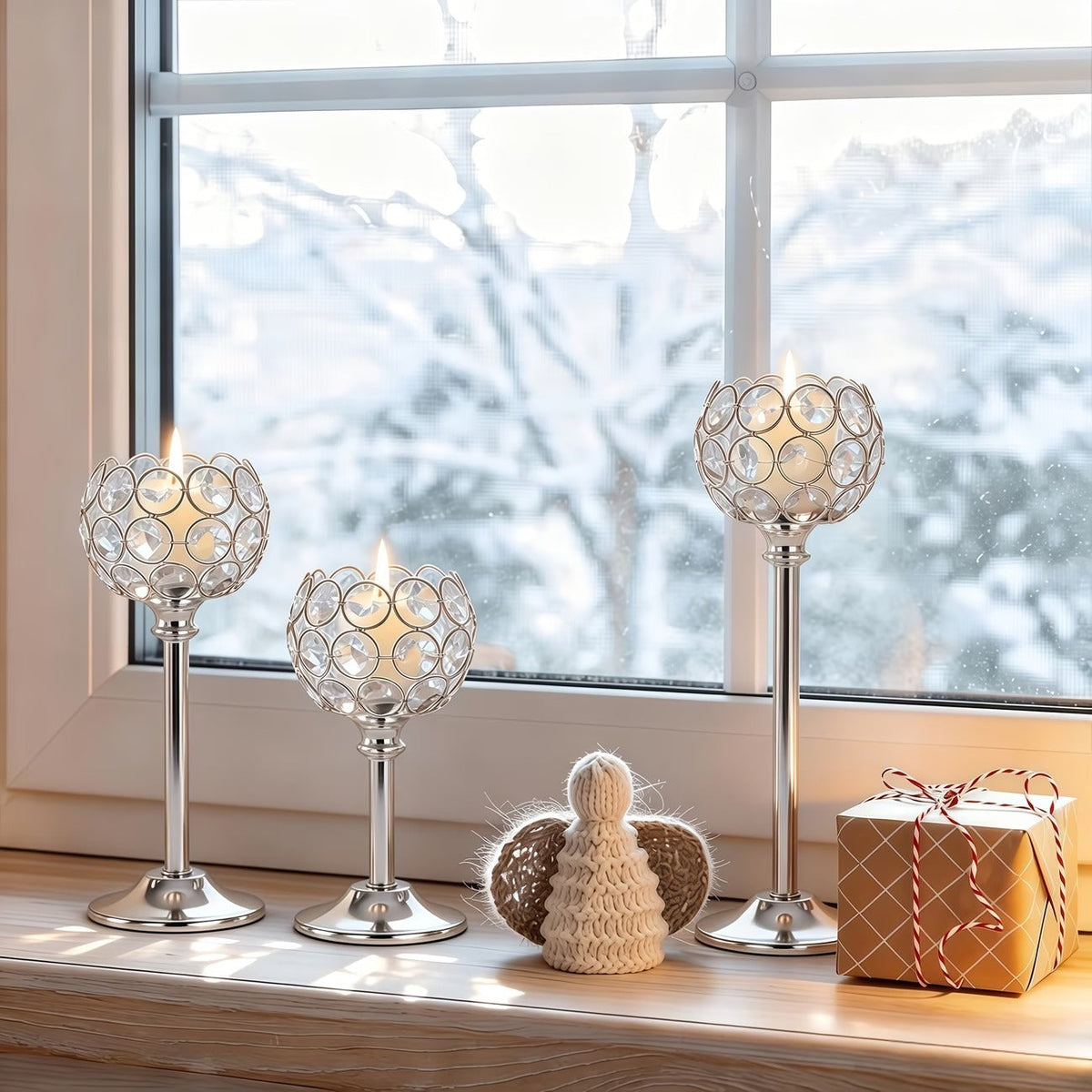 Decorative Crystal Candle Holder