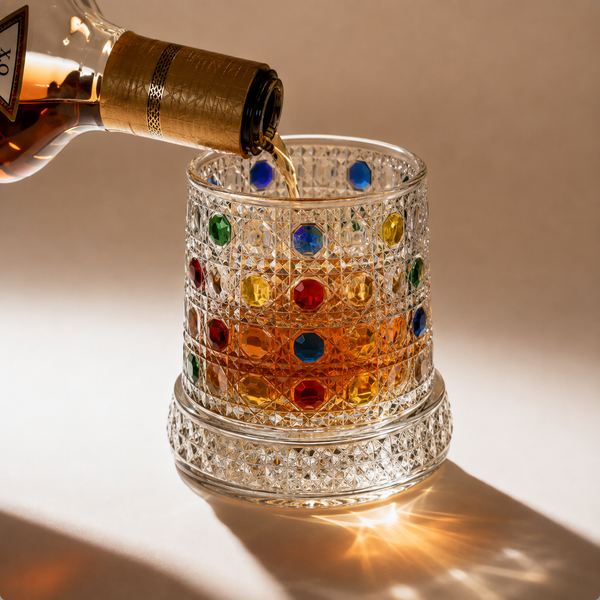 Diamond Swirl Rotating Drink Glasses