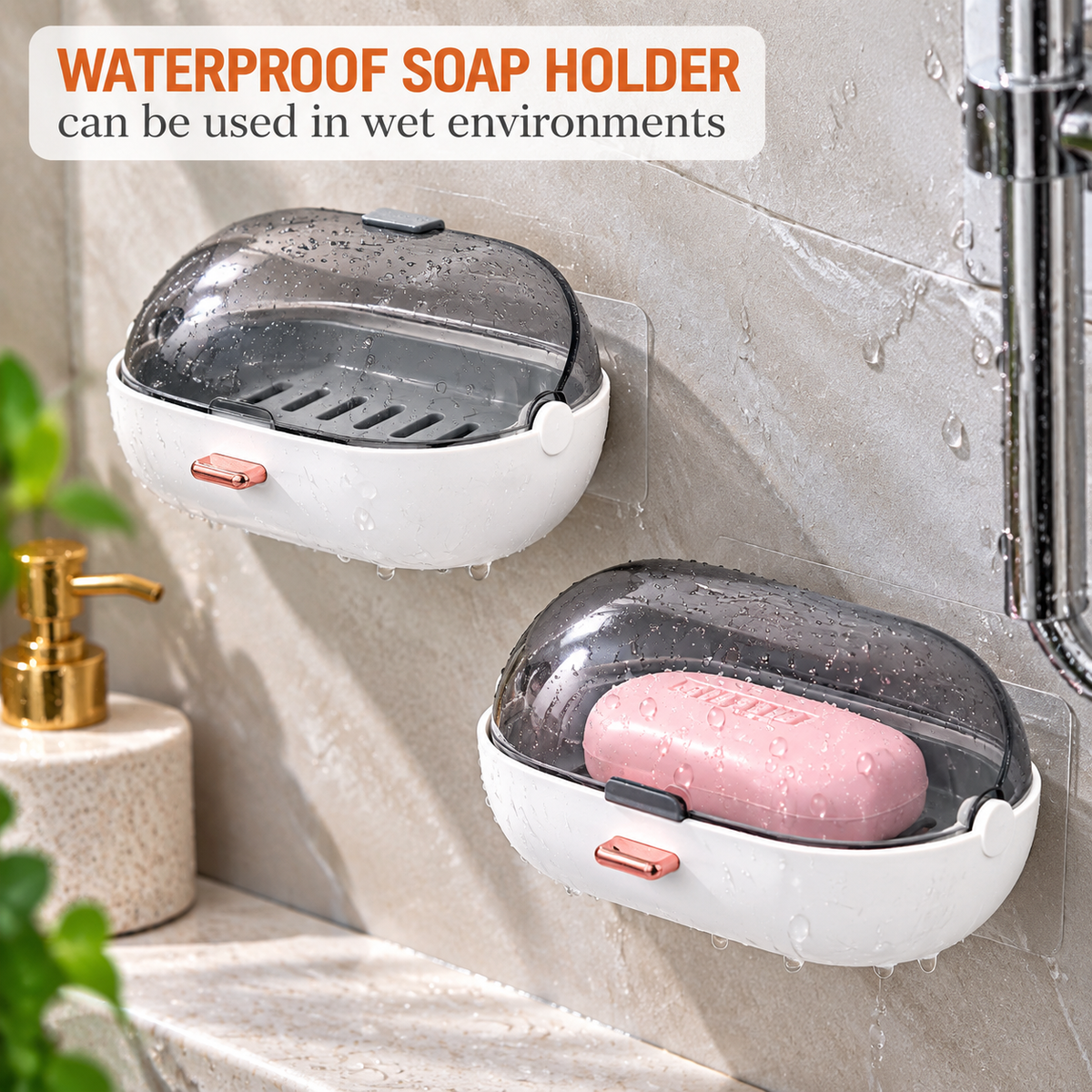 Wall Mounted Covered Soap Holder