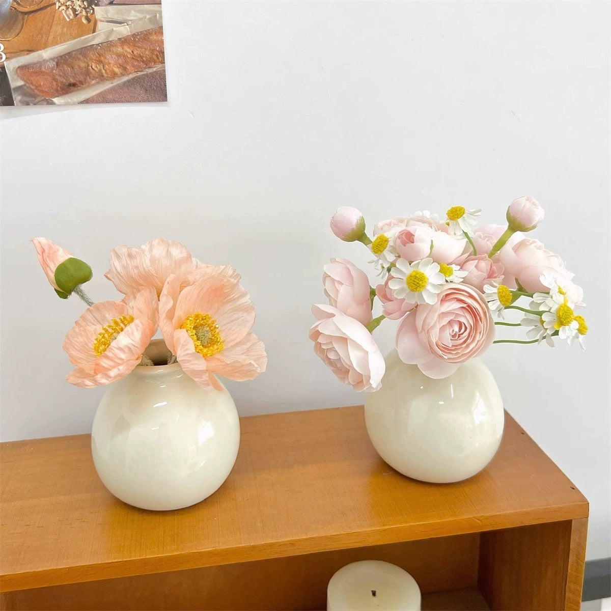 Serene Bloom Mini Vase Set (With Flowers)