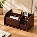 Wooden Desk Organizer Stand