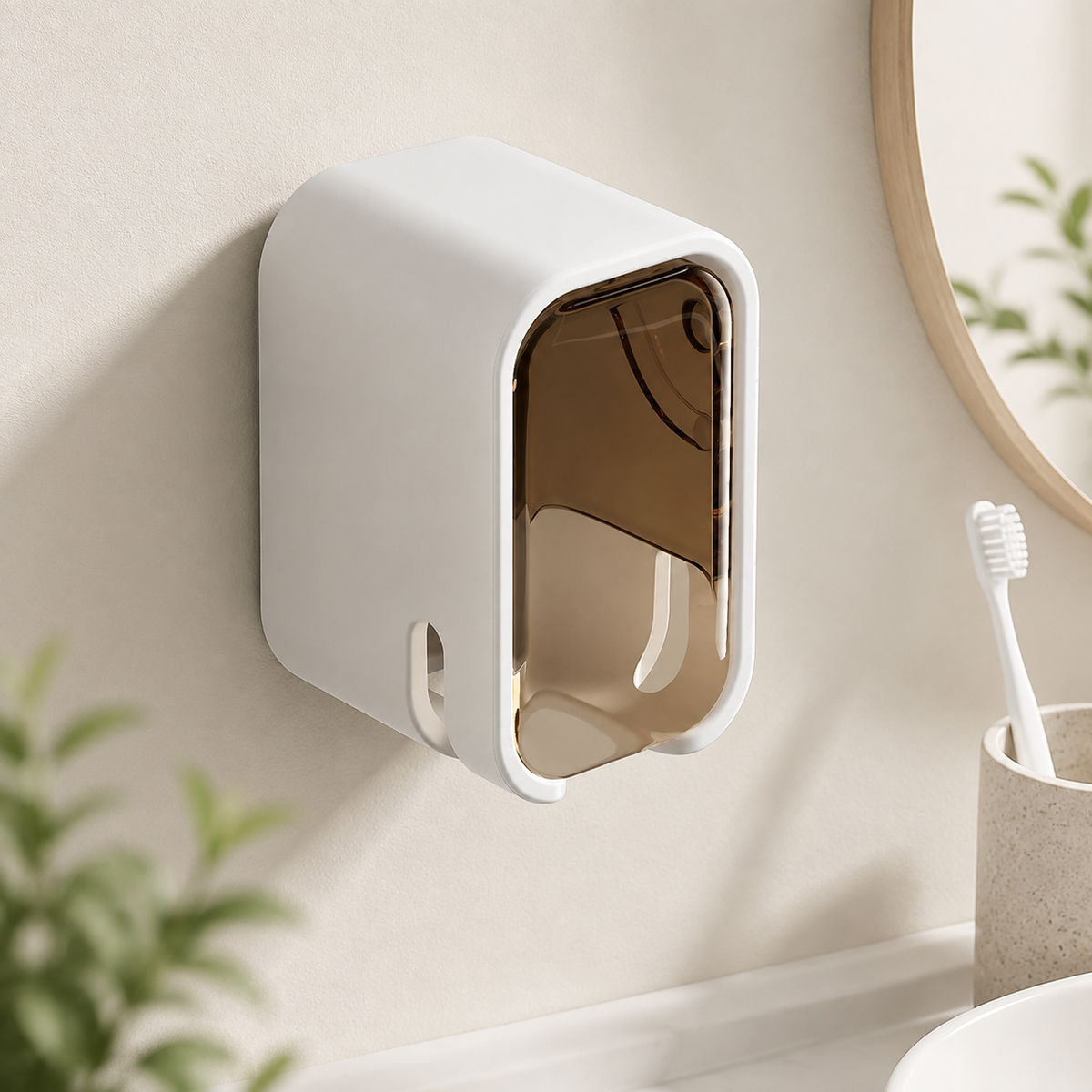 EasyClean Wall Mounted Toothbrush Holder