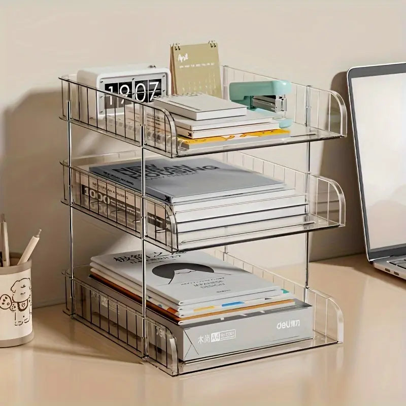 Smart Acrylic Desk Organizer Rack