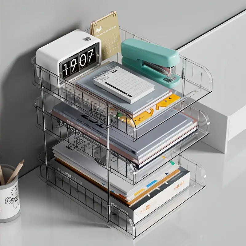 Smart Acrylic Desk Organizer Rack