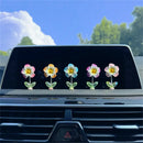 Mini Colorful Flower Car Decor