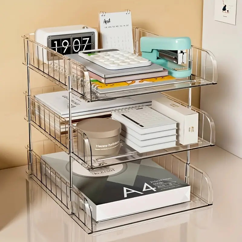 Smart Acrylic Desk Organizer Rack