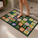 Aesthetic Flower Design Door Mat