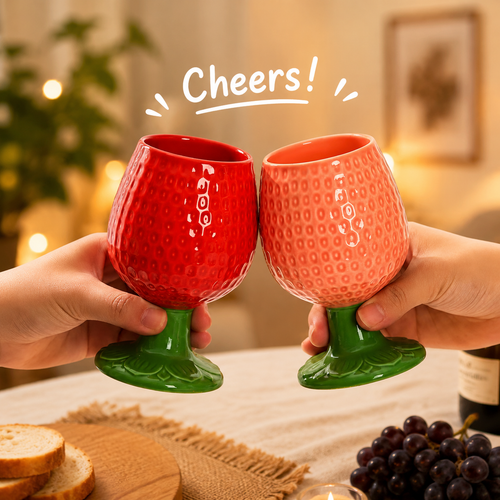 Strawberry Style Serving Glass