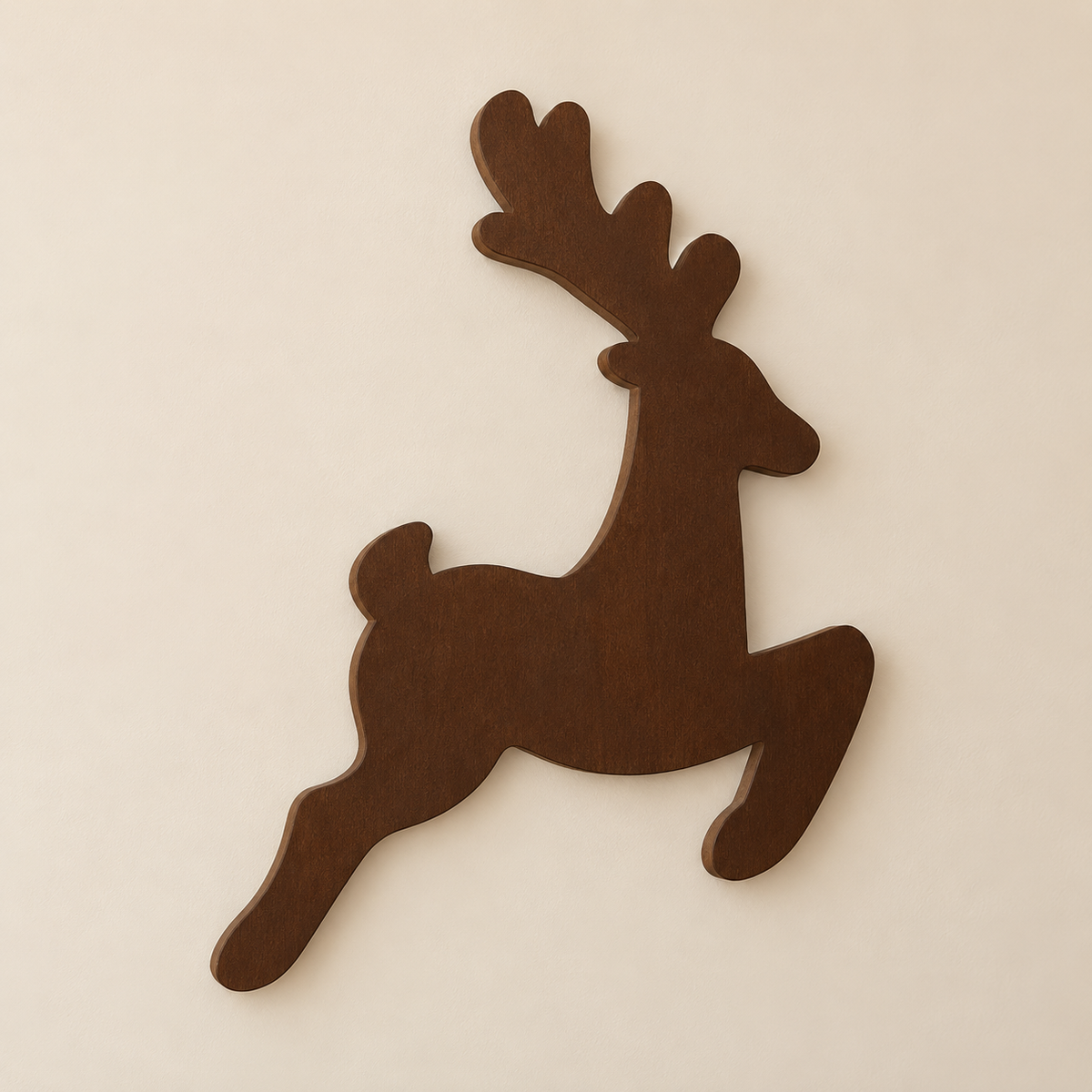 Glowing Wooden Reindeer Wall Art