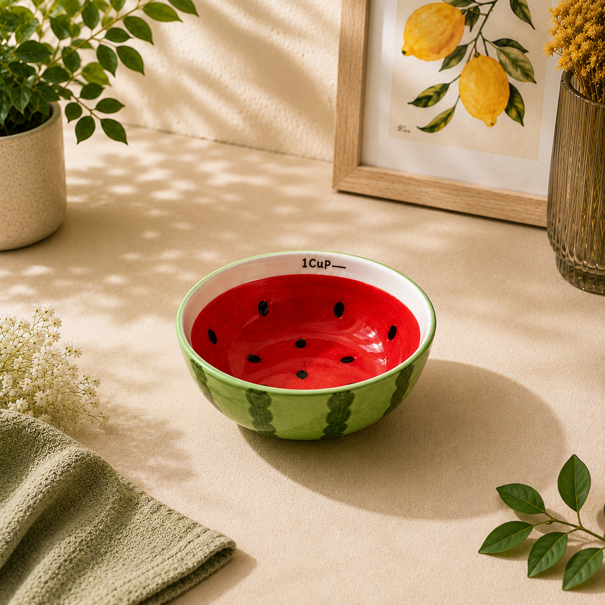 Colorful Fruit Design Serving Bowls