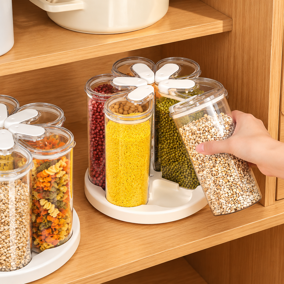 6-in-1 360° Rotating Grain Organizer