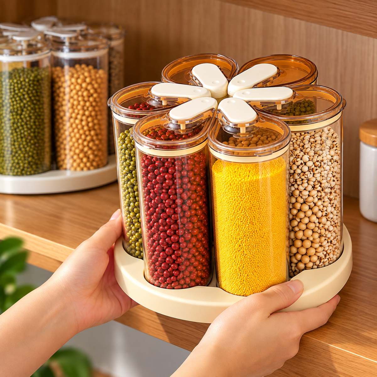 6-in-1 360° Rotating Grain Organizer