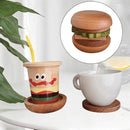 Premium Wooden Burger Coasters