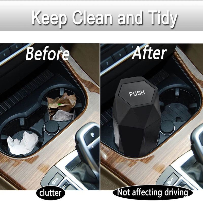 Hexagonal Car Trash Can with Lid
