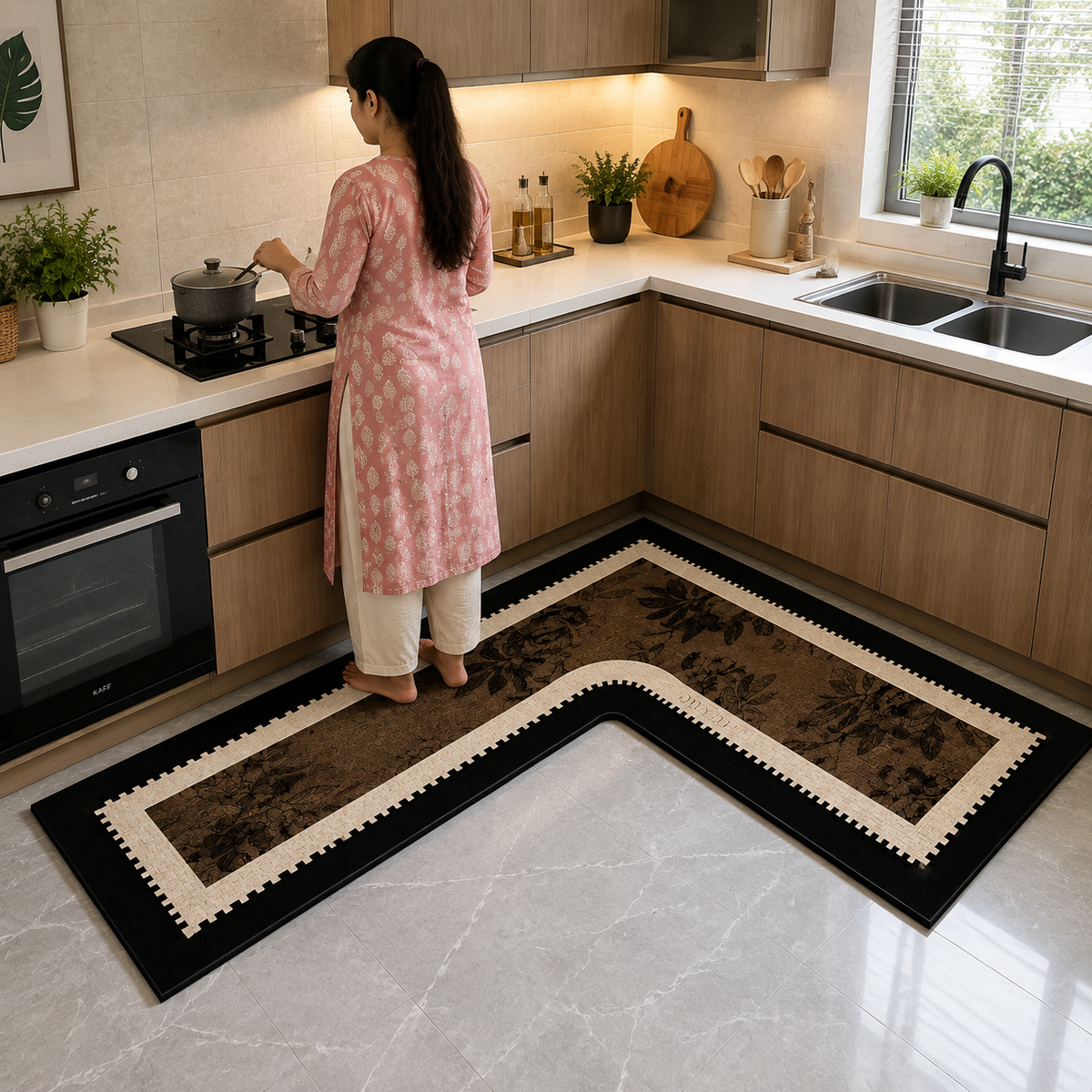 EasyClean L Shape Kitchen Mat