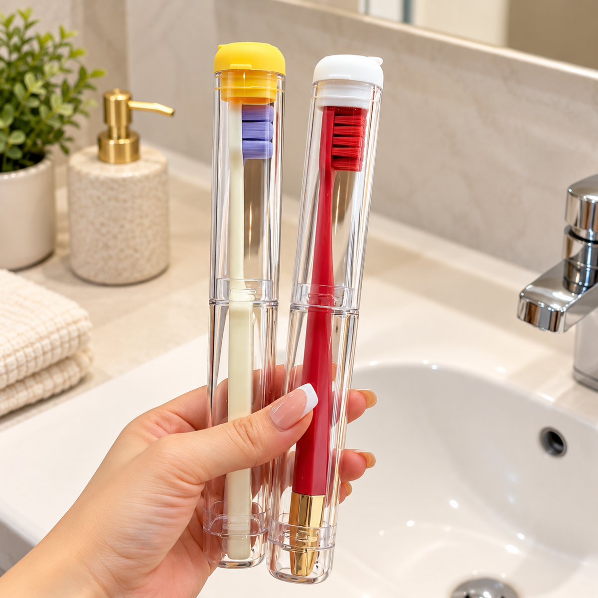 Transparent Toothbrush Storage Case