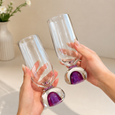 Elegant Crystal Base Drinking Glass