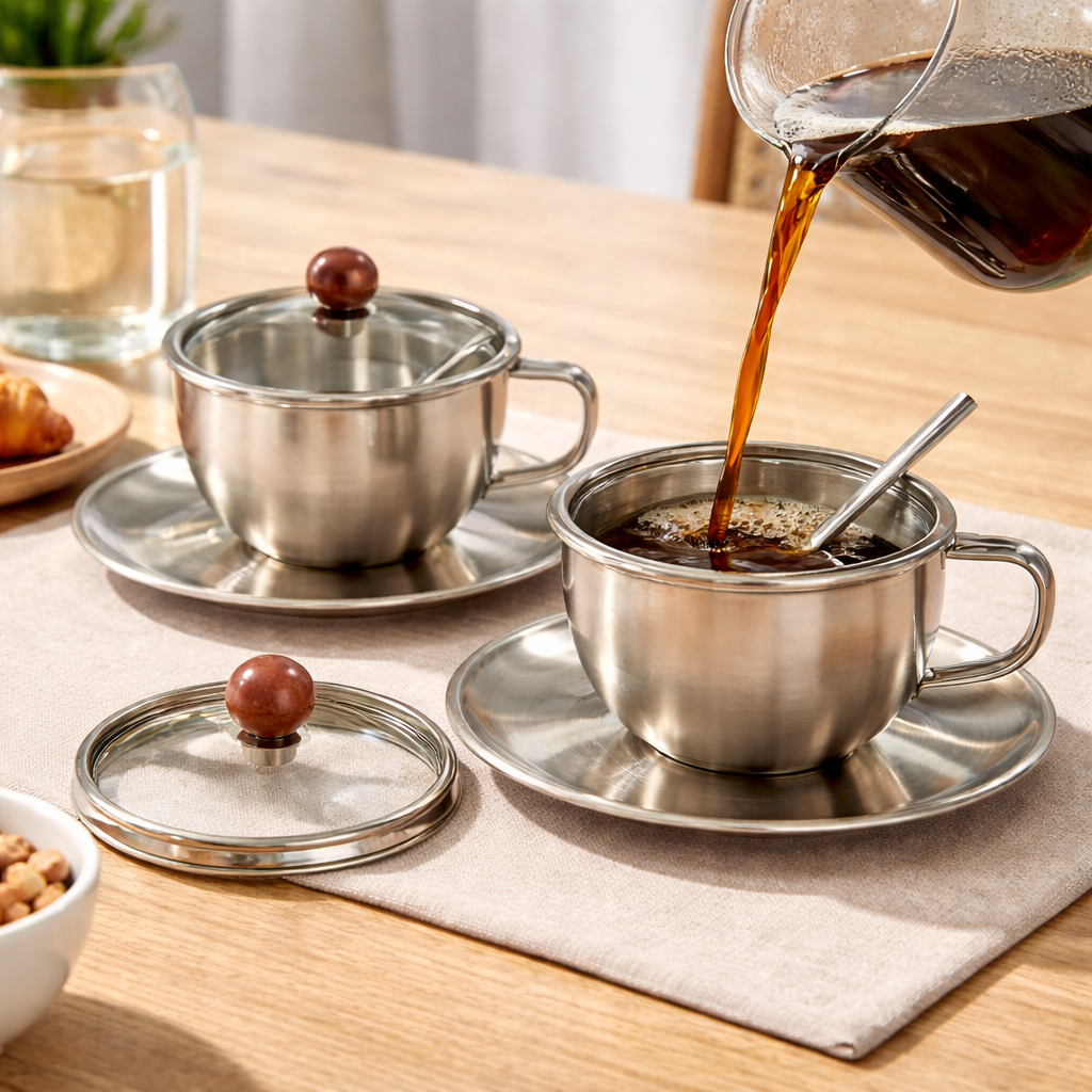 Premium Cup Set with Lid