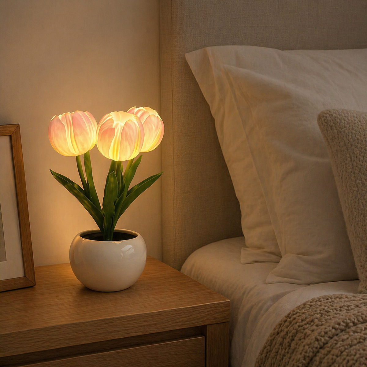 Aesthetic Bloom LED Tulip Lamp