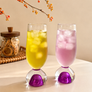 Elegant Crystal Base Drinking Glass