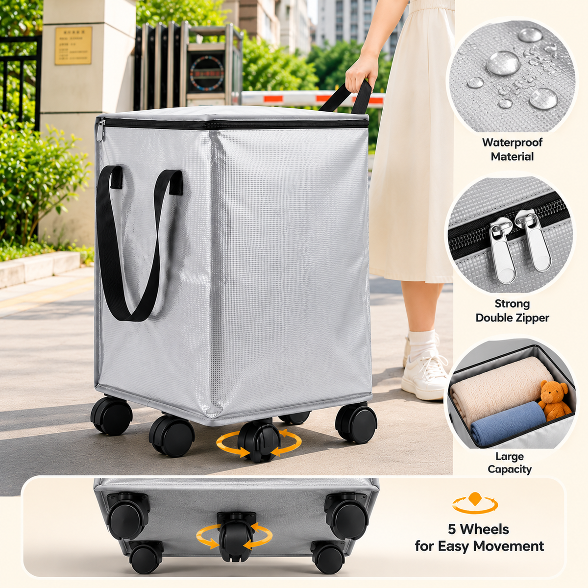 Large Size Storage Bag with Wheels
