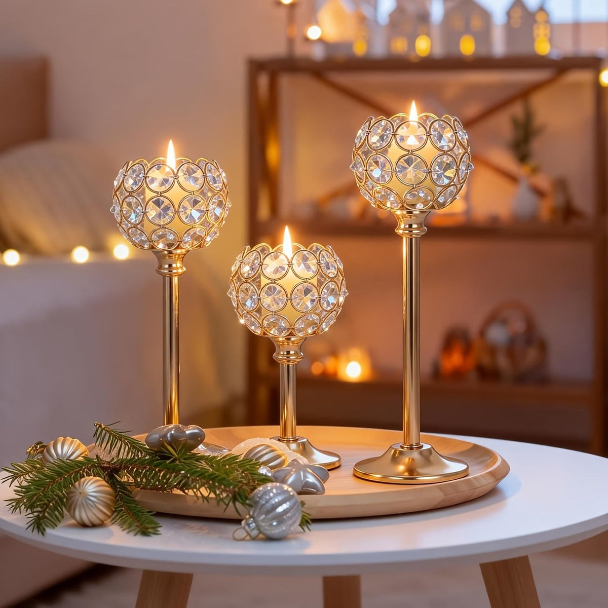 Decorative Crystal Candle Holder