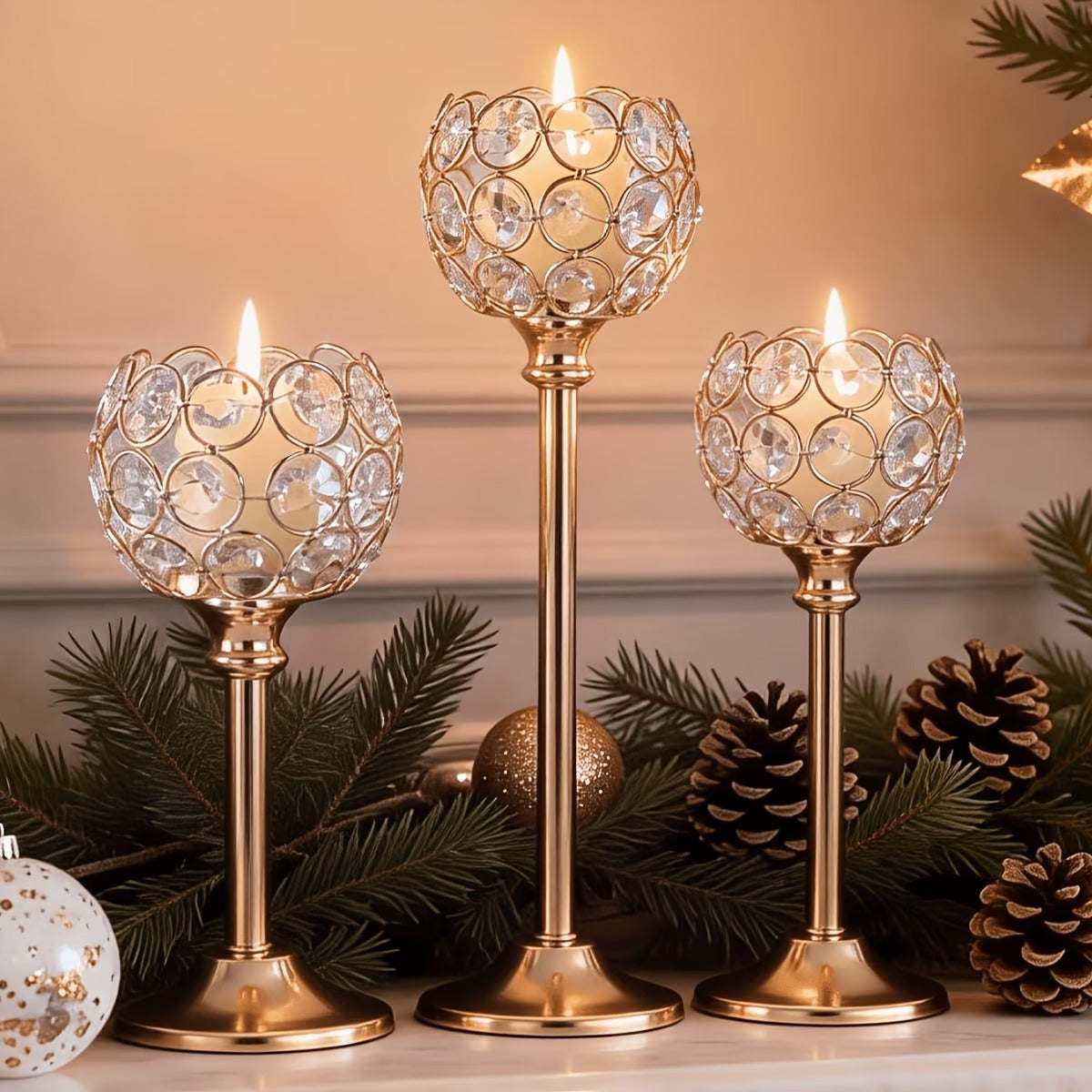 Decorative Crystal Candle Holder