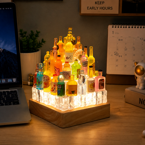 Miniature Bottle Light Decor