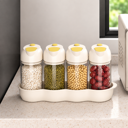 Airtight Crystal Grain Storage Jar
