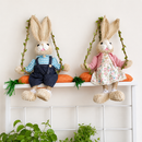 Whimsical Bunny Carrot Wall Charm