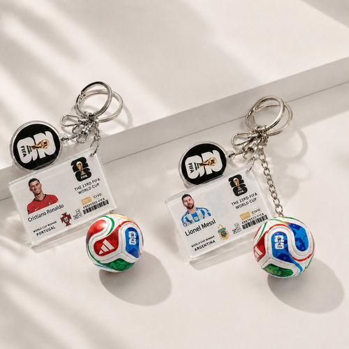 World Cup Legend Card with Football Keychain
