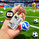 World Cup Legend Card with Football Keychain